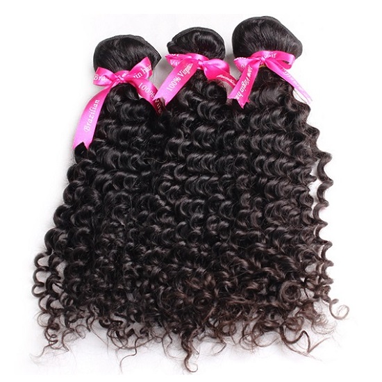 Natural Curly Human Hair Weave