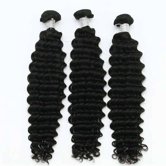 Brazilian Hair Extensions Bundles 7A Deep Wave Thick End