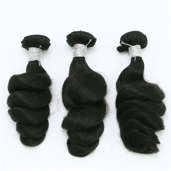 Brazilian Hair Extensions Bundles 7A Loose Wave Thick End